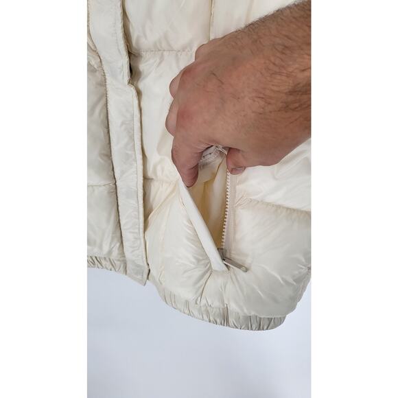 Le Rose Cream Zip Front Manteau Compressible Puffer Vest Women's M - Picture 4 of 11